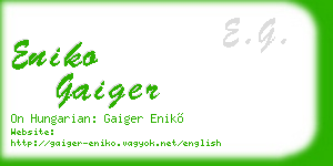eniko gaiger business card
